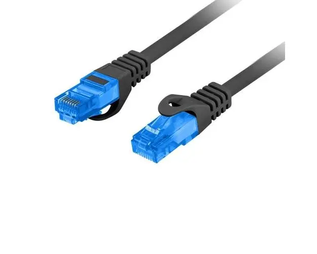 Cablu ecranat S / FTP, Lanberg 42715, cat6A, mufat 2xRJ45, lungime 10 m, AWG 26, 500 MHz, LSZH, de legatura retea, ethernet, Negru