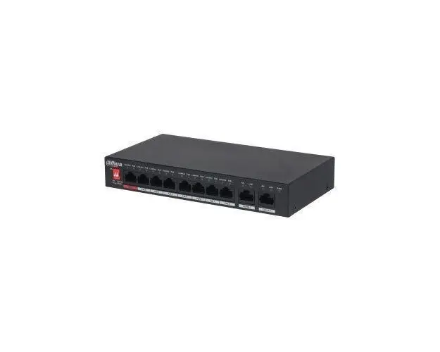 Switch Dahua PFS3010-8ET-96-V2, PoE 8 porturi, 2x Gigabit