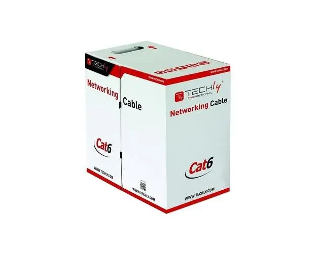 Cablu U/UTP Techly, Cat.6, 305m, CCA, Gri