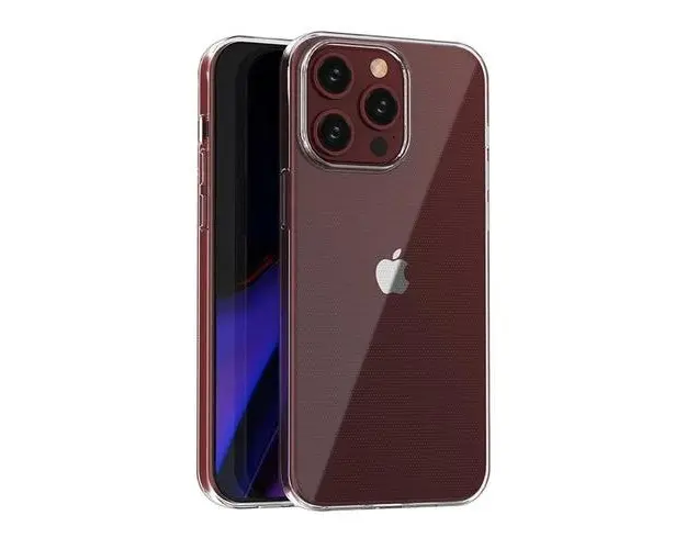 Carcasa Ultra Clear compatibila cu iPhone 15 Pro Max, TPU, 0.9mm, Transparent