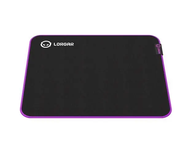 Mousepad gaming Lorgar Main 313 360x300, Negru/Mov