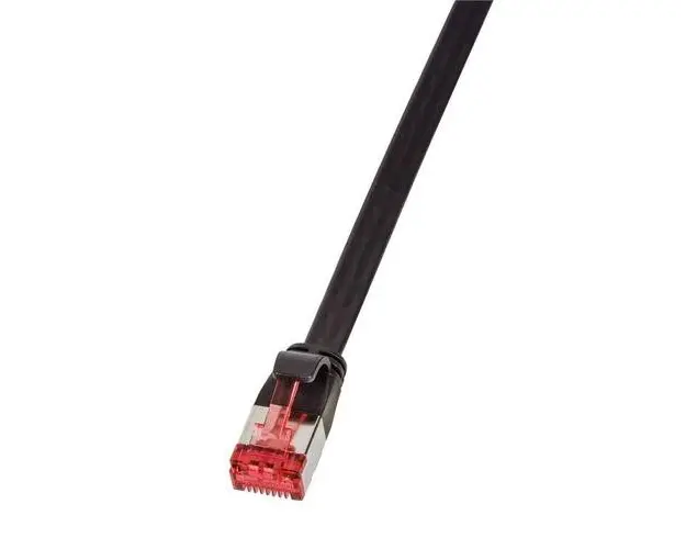 Cablu plat, Logilink, U/FTP SlimLine, Cat.6A, 3m, Negru