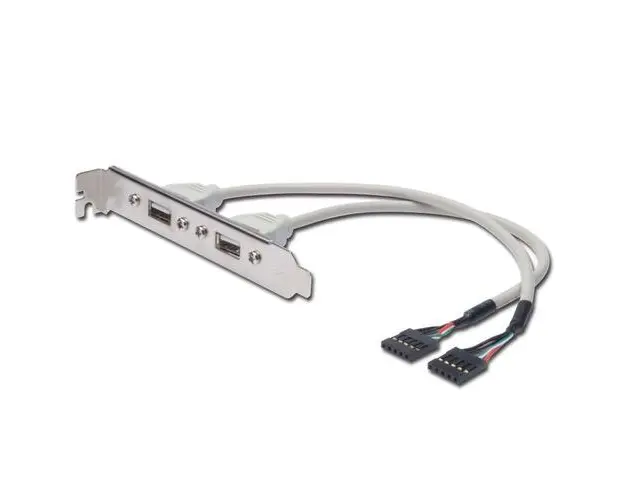 Cablu pentru suport pentru USB Assmann, 2x tip A-2x5pin IDC