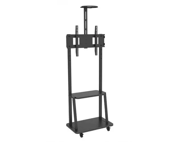 Stand TV mobil pe roti, raft suplimentar echipamente, 32-70 inch, TECHLY, ICA-TR33, negru