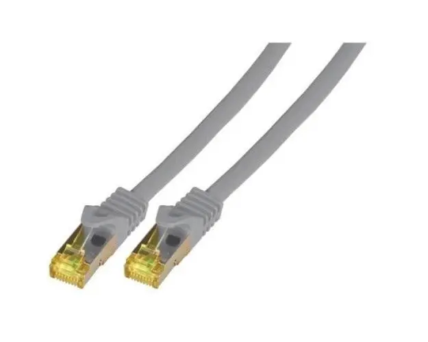 Cablu de retea din fibra optica realizat pe cablu brut, EFB Elektronik, S/FTP Cat.7 cu mufe cat6A RJ45 LSZH 3m, Gri