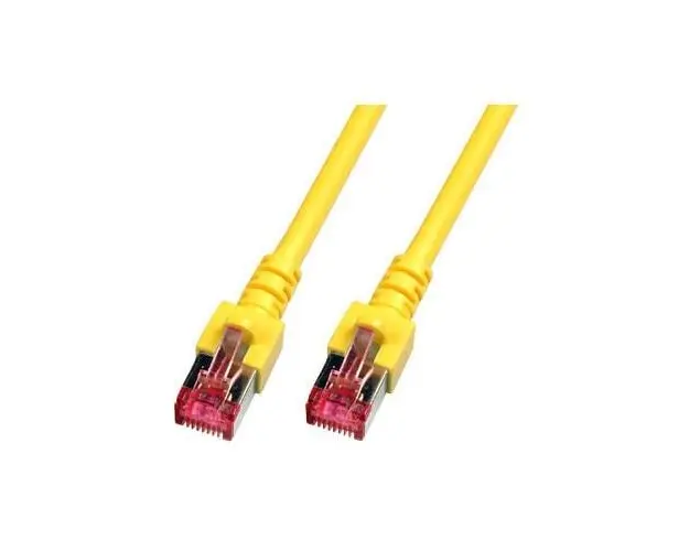 Cablu de retea din fibra optica cu miez de cupru, EFB Elektronik, S/FTP cat6A LSZH 1m, Galben