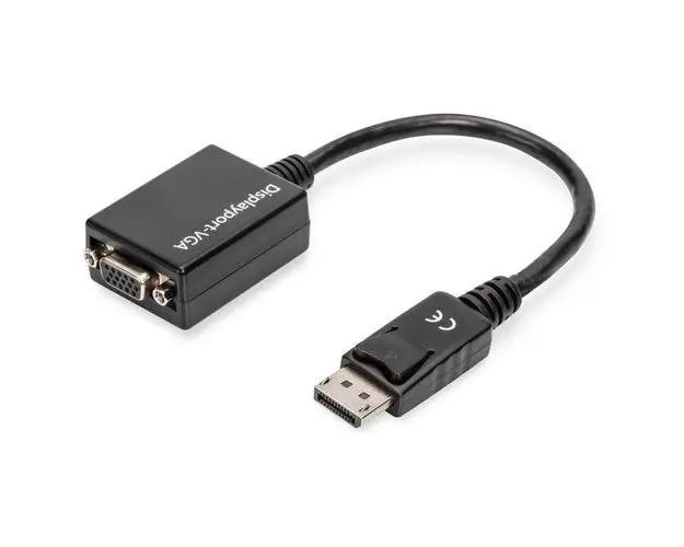 Cablu adaptor/convertor Assmann AK-340403-001-S, VGA - DisplayPort, 0,15 m