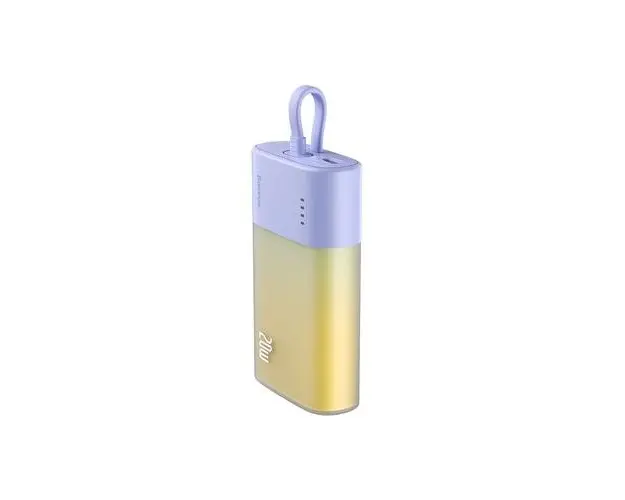 Acumulator Extern Baseus Popsicle, 5200 mAh, 20W, USB-C, cablu incorporat (Mov)