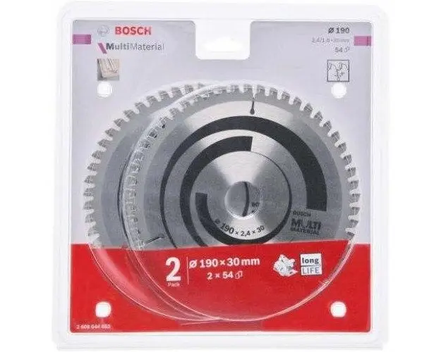 Fierastrau circular, Bosch, 190 x 2.4, 1.8 x 30 x 48, Gri/Rosu