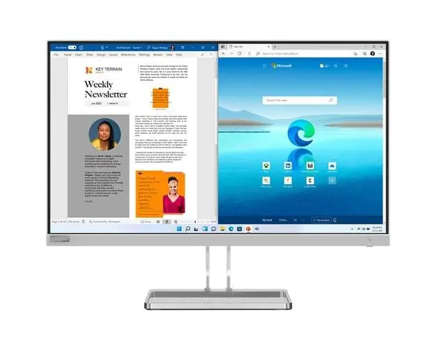 Monitor LED IPS Lenovo 27inch L27i-40, Full HD (1920 x 1080), VGA, HDMI, 100 Hz, 4 MS (Gri)