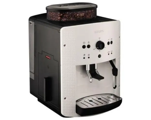 Espressor automat Krups EA8105, Plastic/Metal, 1400W, 15 bar, 1.7 L, 36.3x24.5x33 cm (Alb/Negru)