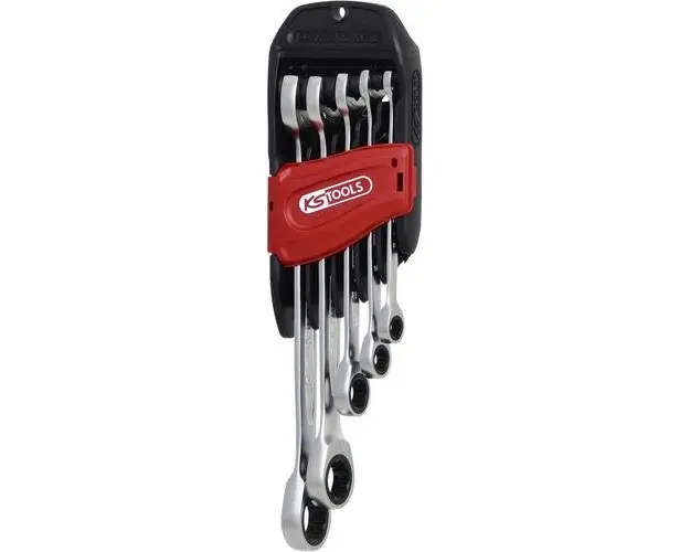 Set chei inelare cu clichet KS TOOLS DUO GEARplus®, 8 - 19 mm, 5 piese