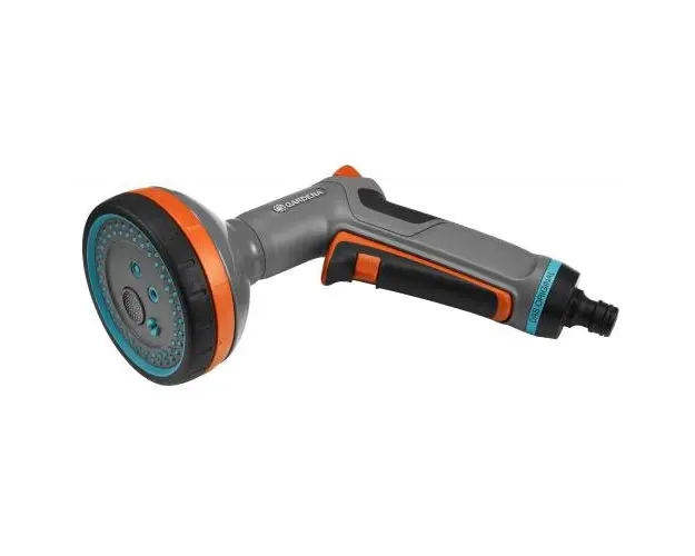 Pistol de stropit gradina, Gardena, Multifunctional, Portocaliu/Gri