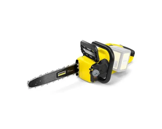 Drujba (fierastrau electric) cu lant pe acumulator Karcher CNS 36-35 BATTERY Solo, 36 V, motor fara perii, lama 35 cm, pas lant 3/8 LP, viteza lant 21 m/s, rezervor ulei 190 ml, fara incarcator si acumulator