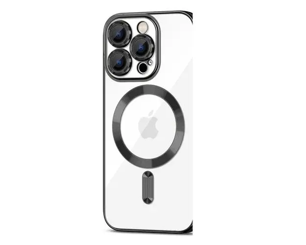 Husa Protectie Spate TECH-PROTECT MAGSHINE MagSafe compatibila cu iPhone 15 Pro (Negru)