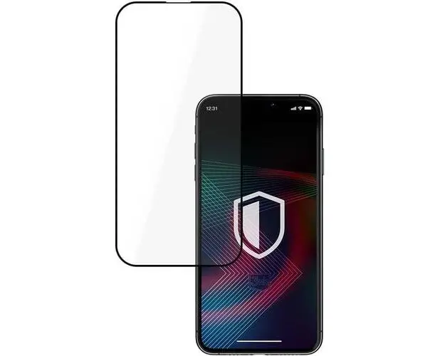 Folie protectie pentru iPhone 14 Plus/14 Pro Max, 3MK, Sticla, Negru/transparent