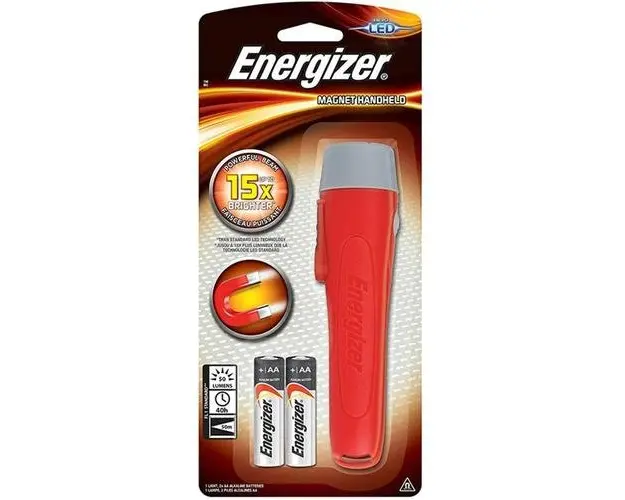 Lanterna Energizer, LED, Cu magnet, 50 lumeni, Rosu