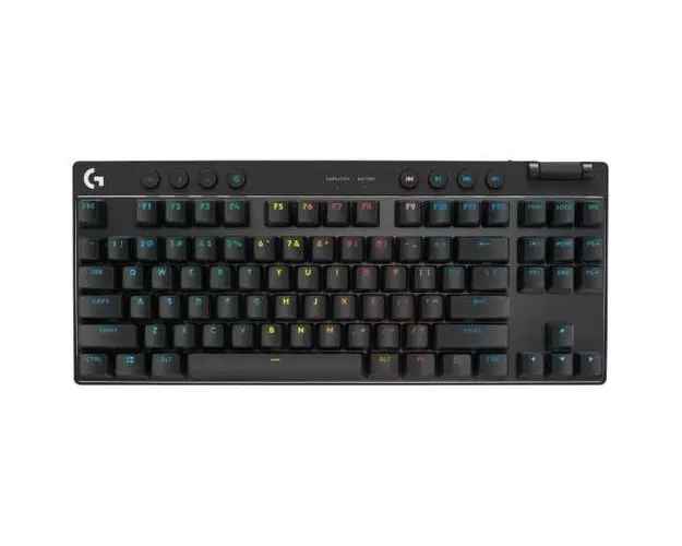 Tastatura Gaming Wireless Logitech G PRO X TKL Lightspeed, Bluetooth, RGB LIGHTSYNC, Layout INT (Negru)