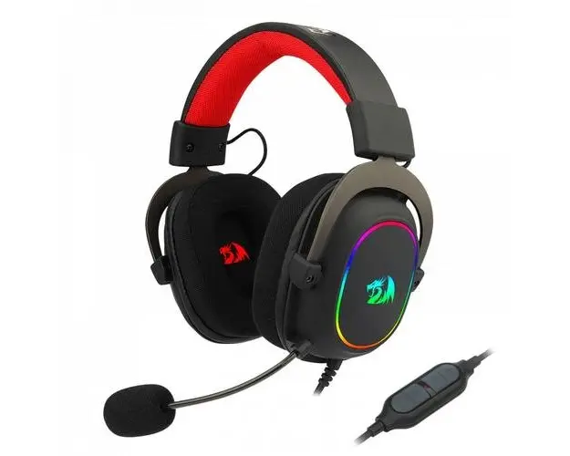 Casti Gaming Redragon H510-RGB Zeus-X, Led RGB, Surround 7.1 (Negru/Rosu)
