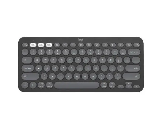 Tastatura Bluetooth Logitech Pebble Keys 2 K380s, Multi-Device (Gri)