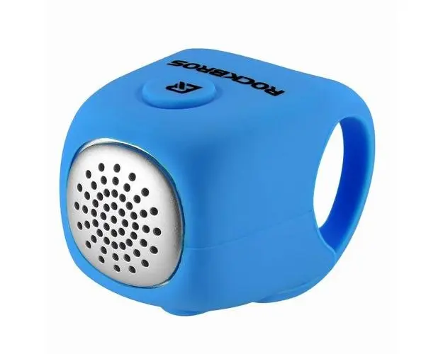 Sonerie mini pentru bicicleta ROCKBROS, Electronic, IPX4, Impermeabil, Silicon, Albastru