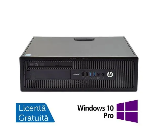 Calculator Sistem PC Refurbished HP ProDesk 600 G1 SFF, Intel Core i5-4570 3.20GHz, 4GB DDR3, 500GB HDD, DVD-ROM + Windows 10 Pro