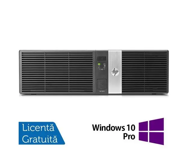 Calculator Sistem PC Refurbished HP Retail System RP5810 SFF, Intel Core i5-4570S 2.90GHz, 8GB DDR3, 128GB SSD, 4 x Serial Port, 1 x 24 Volt USB, 6 x 12 Volt USB + Windows 10 Pro