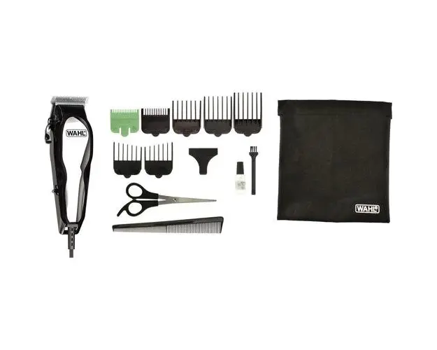 Kit set aparat de tuns WAHL ElitePro, 14 accesorii tuns incluse (Negru/Argintiu)