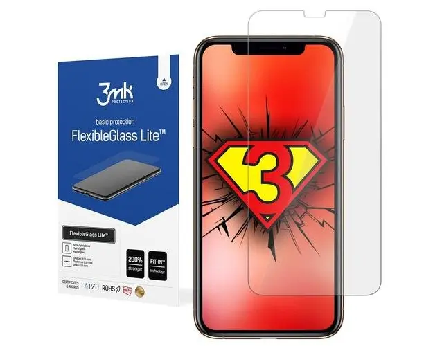 Folie de sticla compatibila cu iPhone 11 Pro / X / XS, 3MK, Sticla/Plastic, Transparent