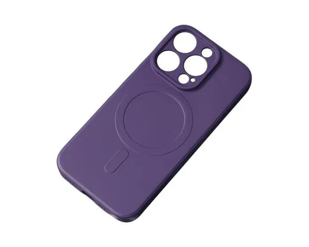 Carcasa Silicone Case MagSafe compatibila cu iPhone 15 Pro, Violet