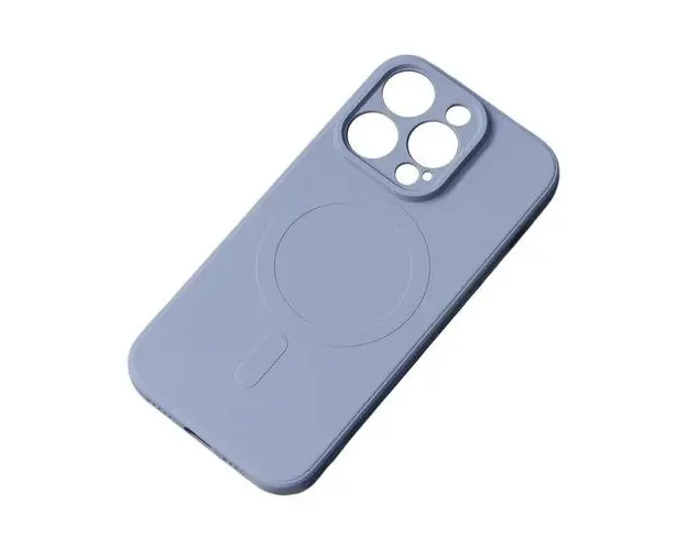 Carcasa Silicone Case MagSafe compatibila cu iPhone 15 Pro Max, Albastru