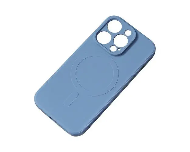 Carcasa Silicone Case MagSafe compatibila cu iPhone 15 Pro Max, Albastru