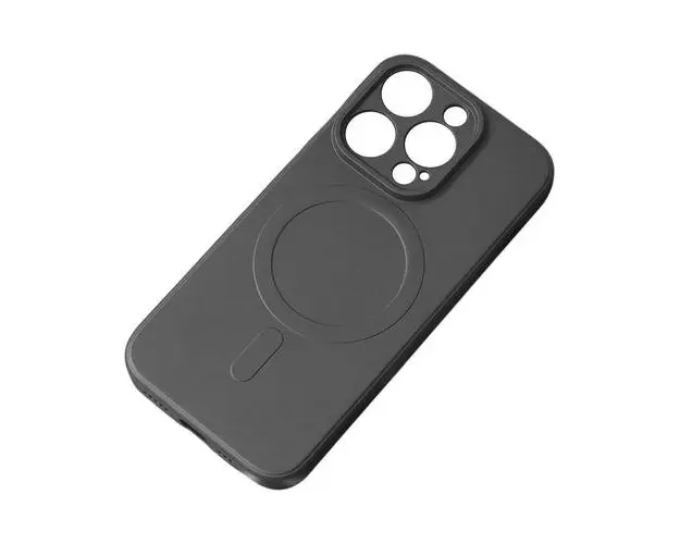 Carcasa Silicone Case MagSafe compatibila cu iPhone 15 Pro Max, Negru