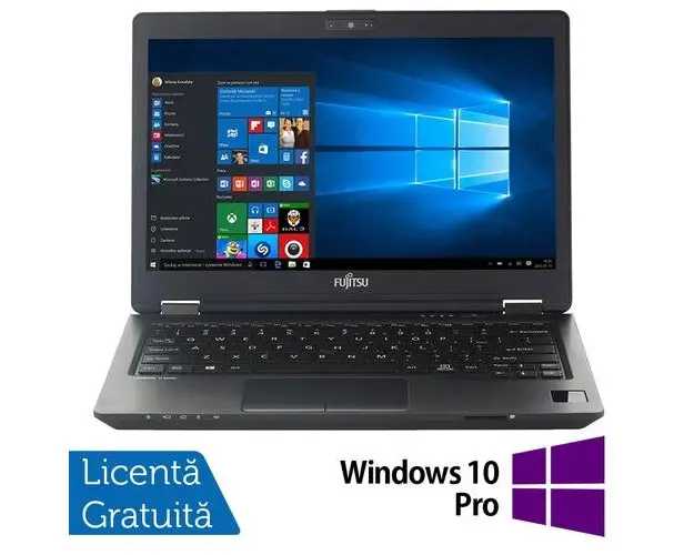 Laptop Refurbished Fujitsu LifeBook U728, Intel Core i5-8250U 1.60-3.40GHz, 8GB DDR4, 256GB SSD, 12.5 Inch Full HD, Webcam + Windows 10 Pro