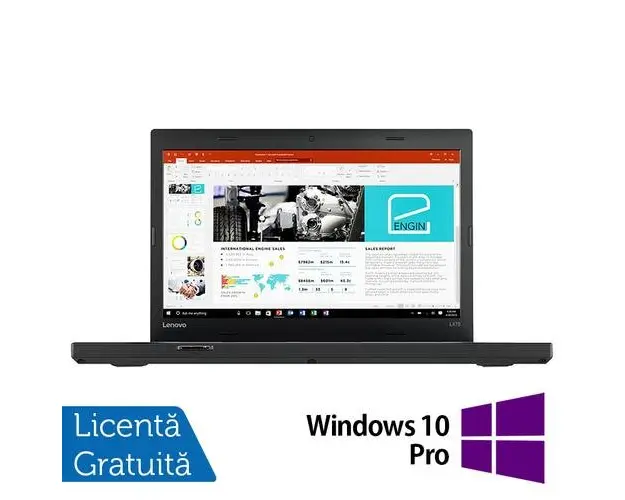 Laptop Refurbished LENOVO ThinkPad L470, Intel Core i5-6300U 2.40-3.00GHz, 8GB DDR4, 256GB SSD, 14 Inch HD + Windows 10 Pro