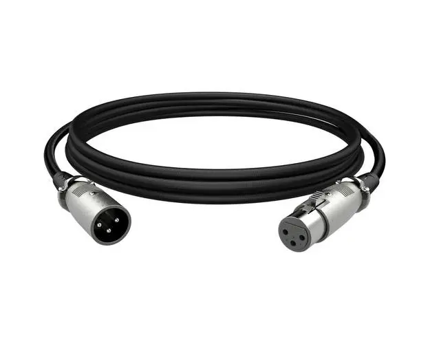 Cablu pentru microfon HyperX XLR, lungime 3m, conector din zinc cu 3 pini, compatibil HyperX ProCast, Negru