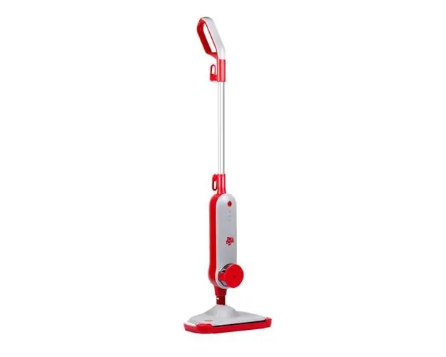 Aparat de curatat cu abur Dirt Devil DD7002,1300 W, capacitate rezervor apa 330 ml, 3 accesorii, 3 niveluri de abur, Alb/Rosu