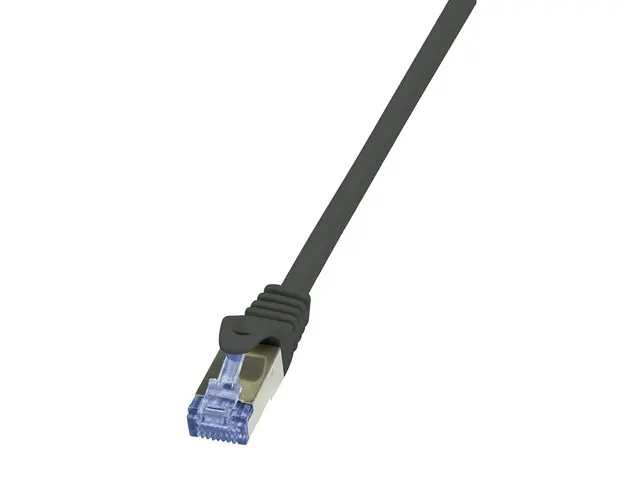 Cablu patch cord S/FTP LOGILINK Cat7, LSZH, cupru, 600MHz, mufe RJ45 Cat6a, 2 m, AWG26, dublu ecranat, Negru