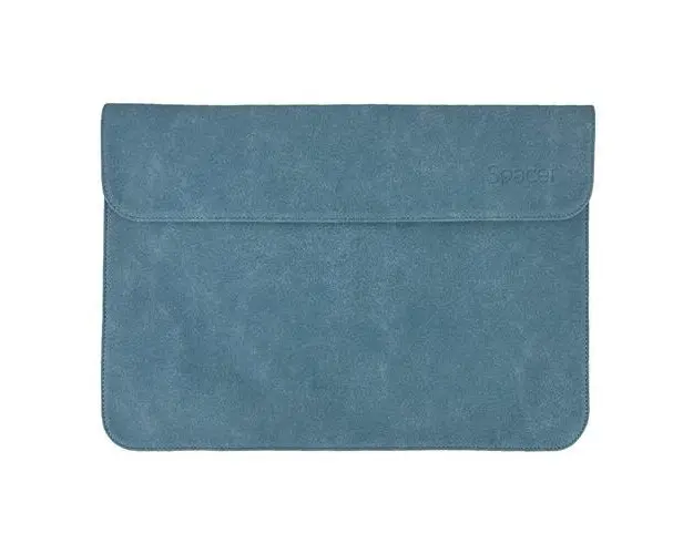Husa laptop Spacer SPLS-COVER15-BL, 15.6″, 1 compartiment, piele sintetica, Albastru