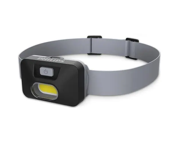 Lanterna frontala LED Philips SFL1000H/10, LED Spot + COB, 130 lm, 3 moduri de lumina, 23m, IPX4, baterii 3xAAA incluse
