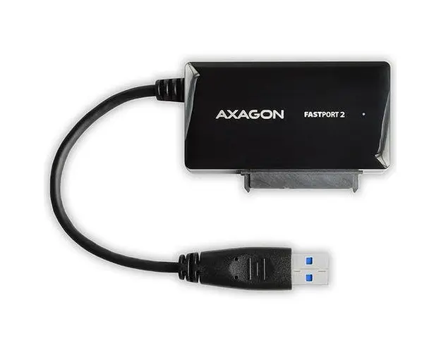 Adaptor Axagon ADSA-FP2A, USB 3.2 Gen 1, SATA 3.0, pentru HDD 2.5 inch, USB-A, Negru