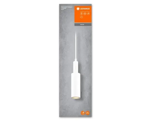 Pendul cu montaj pe sina Ledvance TRACKLIGHT CYLINDER, 1xGU10 (neinclus), max 35W, IP20, Ø55, lungime cablu 1.5m, Alb