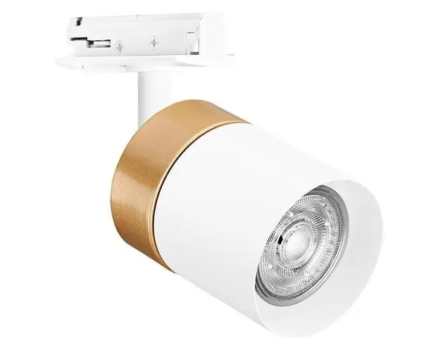 Spot LED pe sina Ledvance TRACKLIGHT GOLD CYLINDER, 1xGU10 (neinclus), max 35W, IP20, reglabil, Ø65x142mm, Alb/Auriu
