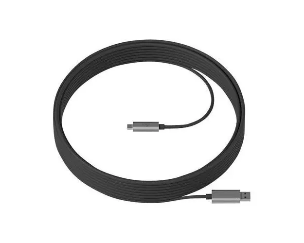 Cablu USB 3.1 la USB tip C, Logitech, 10m, Gri