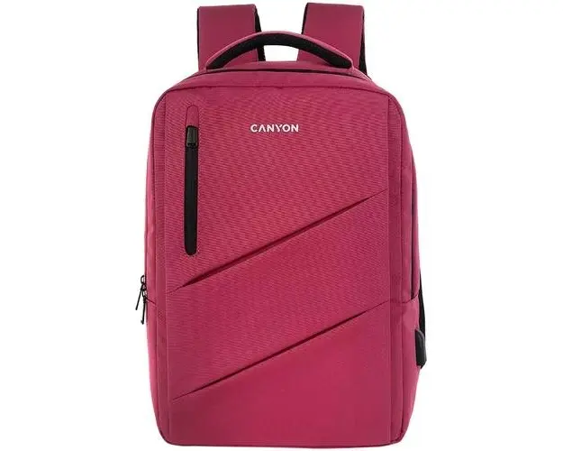 Rucsac laptop Canyon BPE-5 Urban USB 15.6inch, Rosu