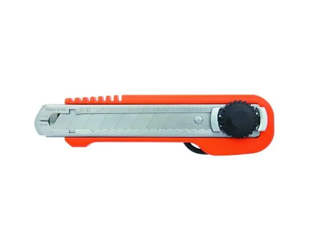 Cutter drept pentru croi KAI LP-200, lungime lama 108 mm, lama din otel SKS-2, sisitem de protectie, folosit pentru textile, piele, hartie, carton, folii.