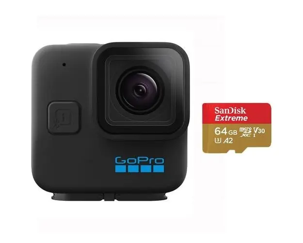 Camera video sport GoPro H11B MINI, 5.3K60, Bundle (Negru)
