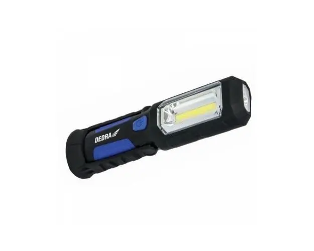 Lanterna reincarcabila 3w COB LED + 1W LED, alimentator USB pentru 230v si 12v DEDRA