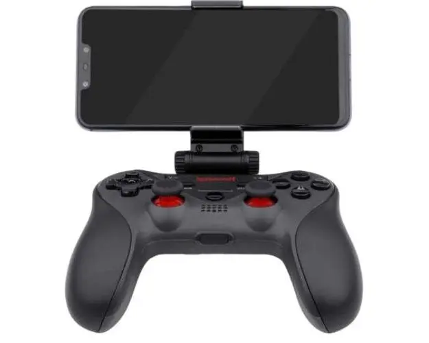 Gamepad Redragon, Cu suport smartphone, Fara fir, Negru/Rosu