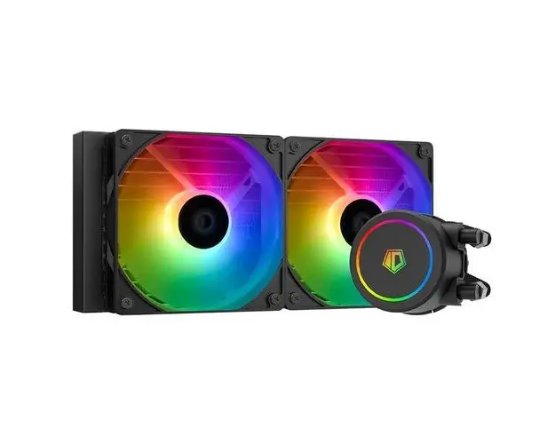 Cooler procesor cu lichid ID-Cooling FX240, iluminare aRGB, Negru